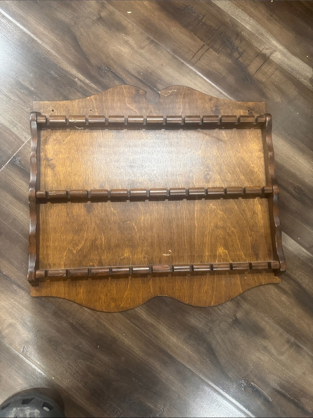 vintage wooden souvenir spoon display rack